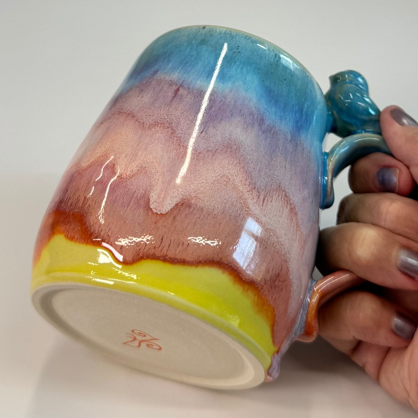 11 Sculpted bird mug - Stoneware
