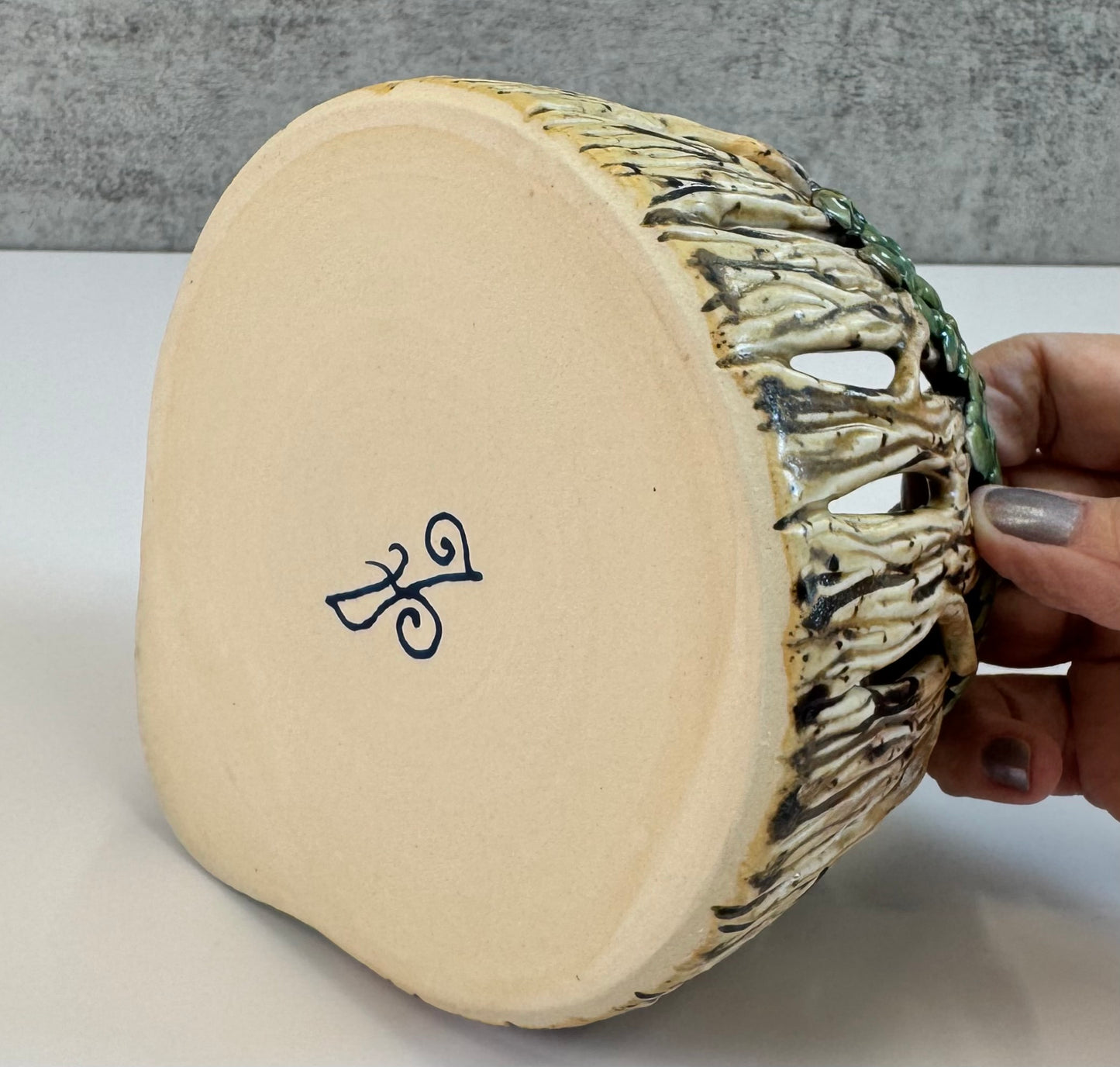 21 Fox in the Forest Luminary - White Stoneware