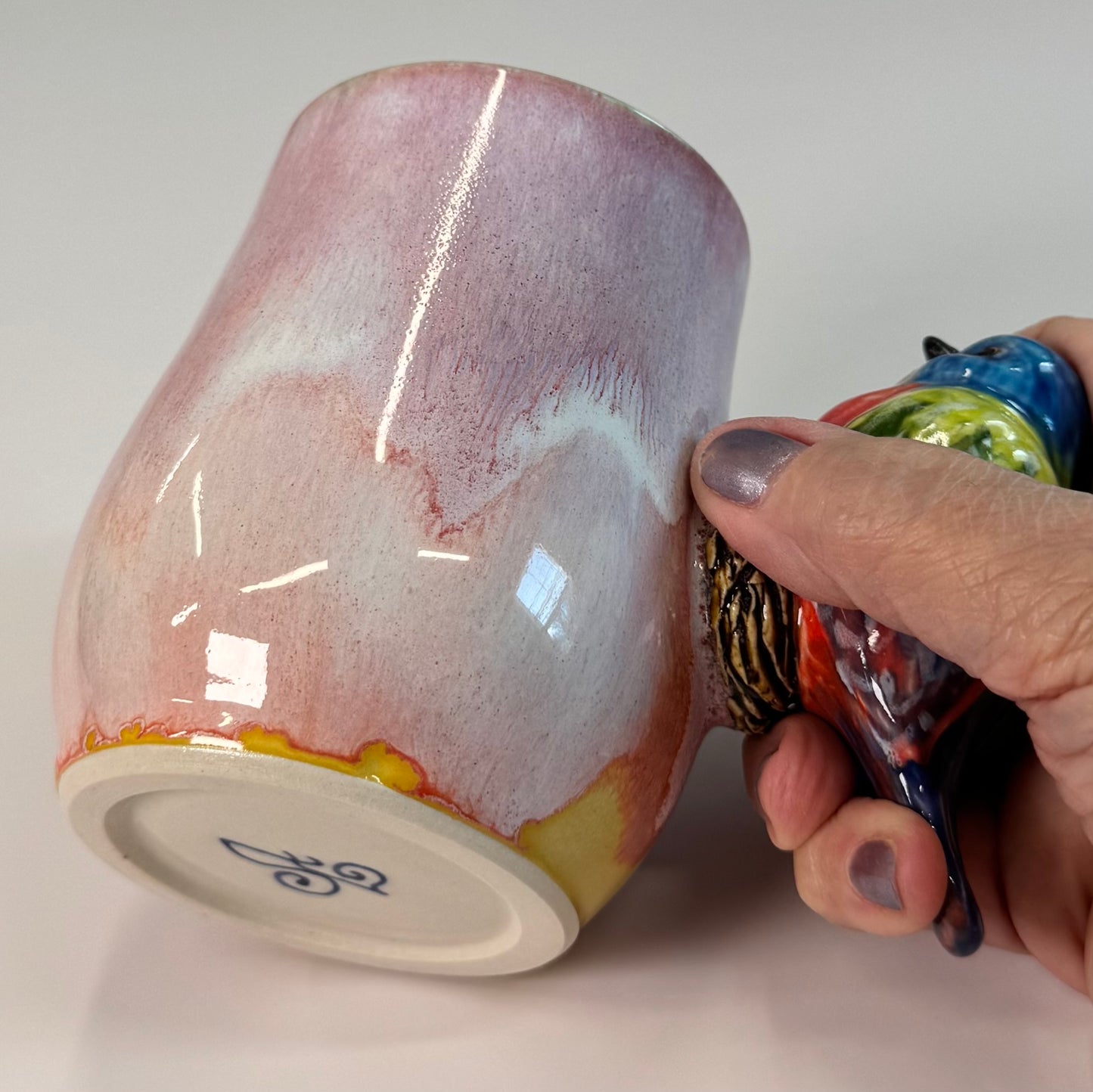 17 Sculpted bird cup - Stoneware