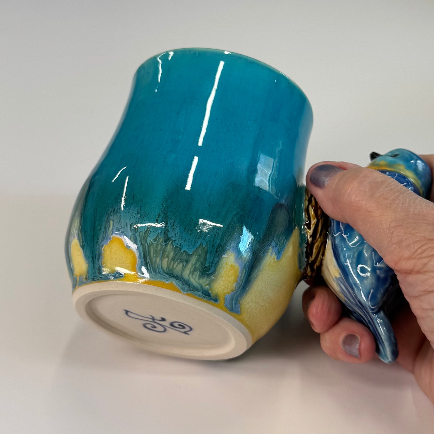 18 Sculpted bird cup - Stoneware