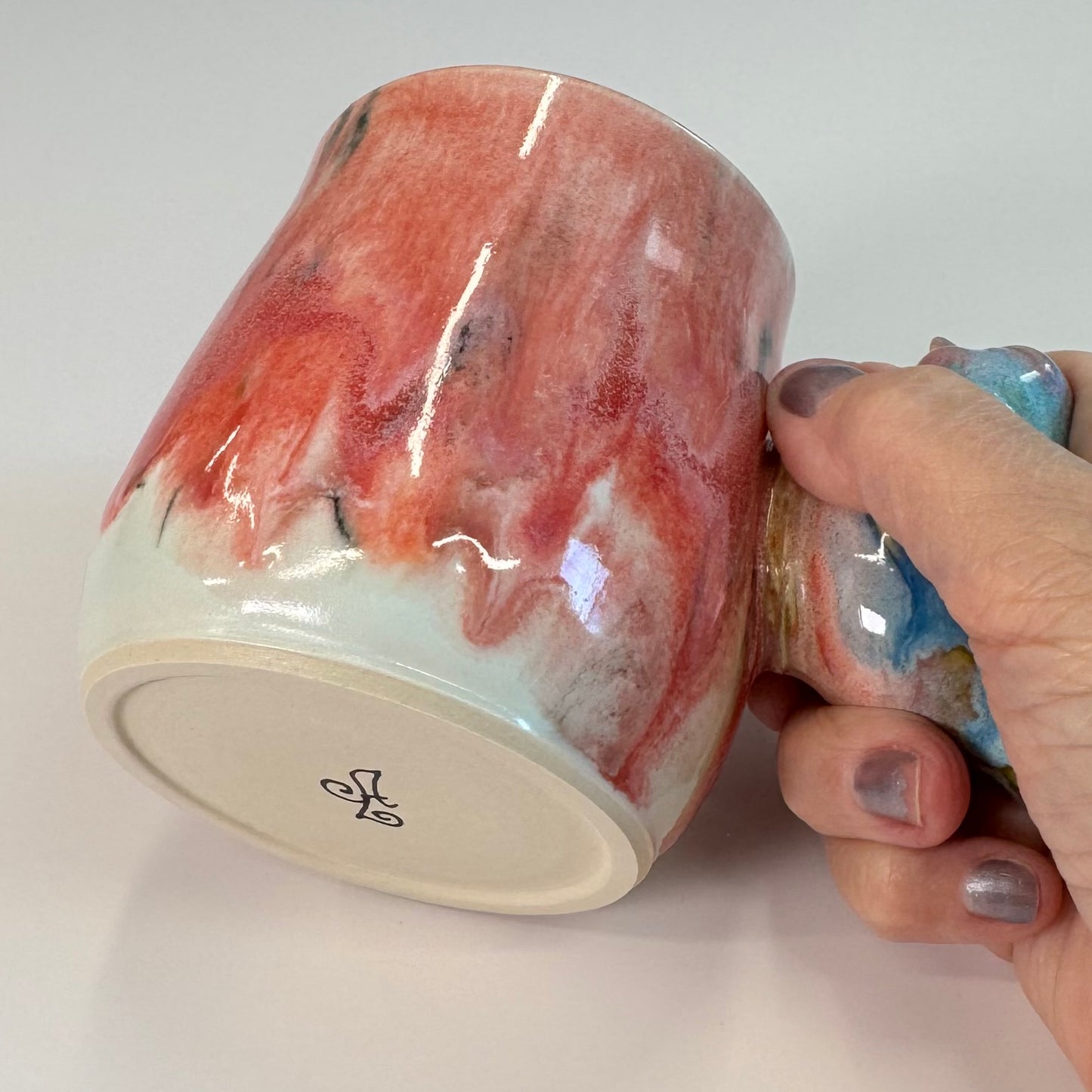 14 Sculpted bird cup - Stoneware