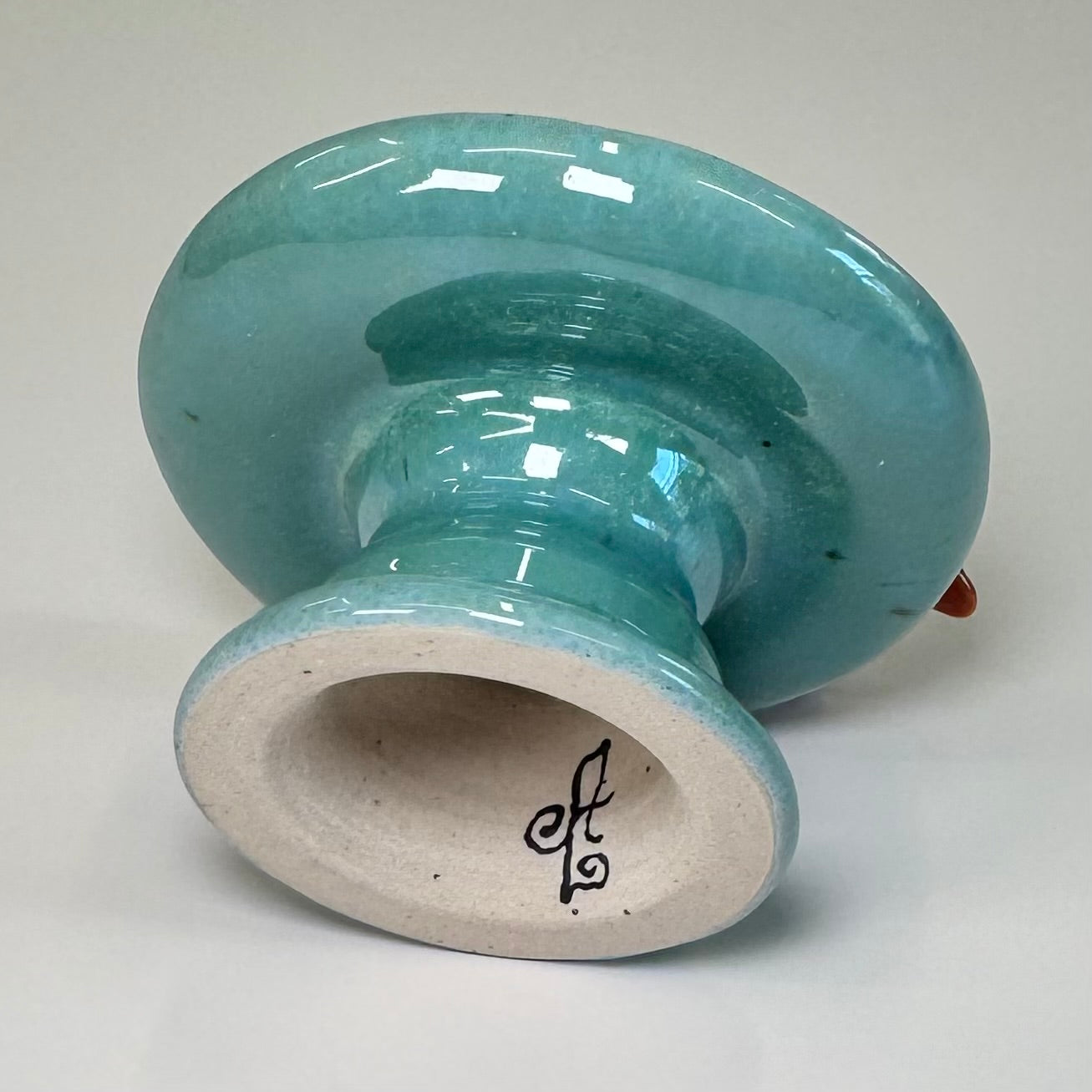 Jewelry holder mini birdbath - Stoneware