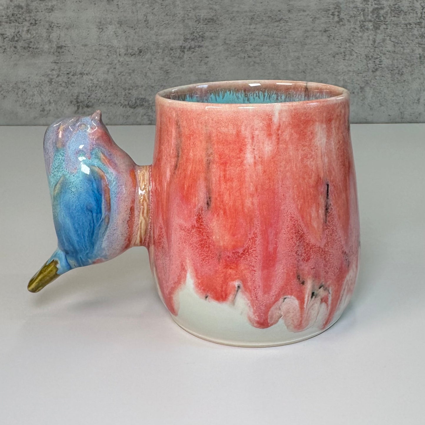 14 Sculpted bird cup - Stoneware