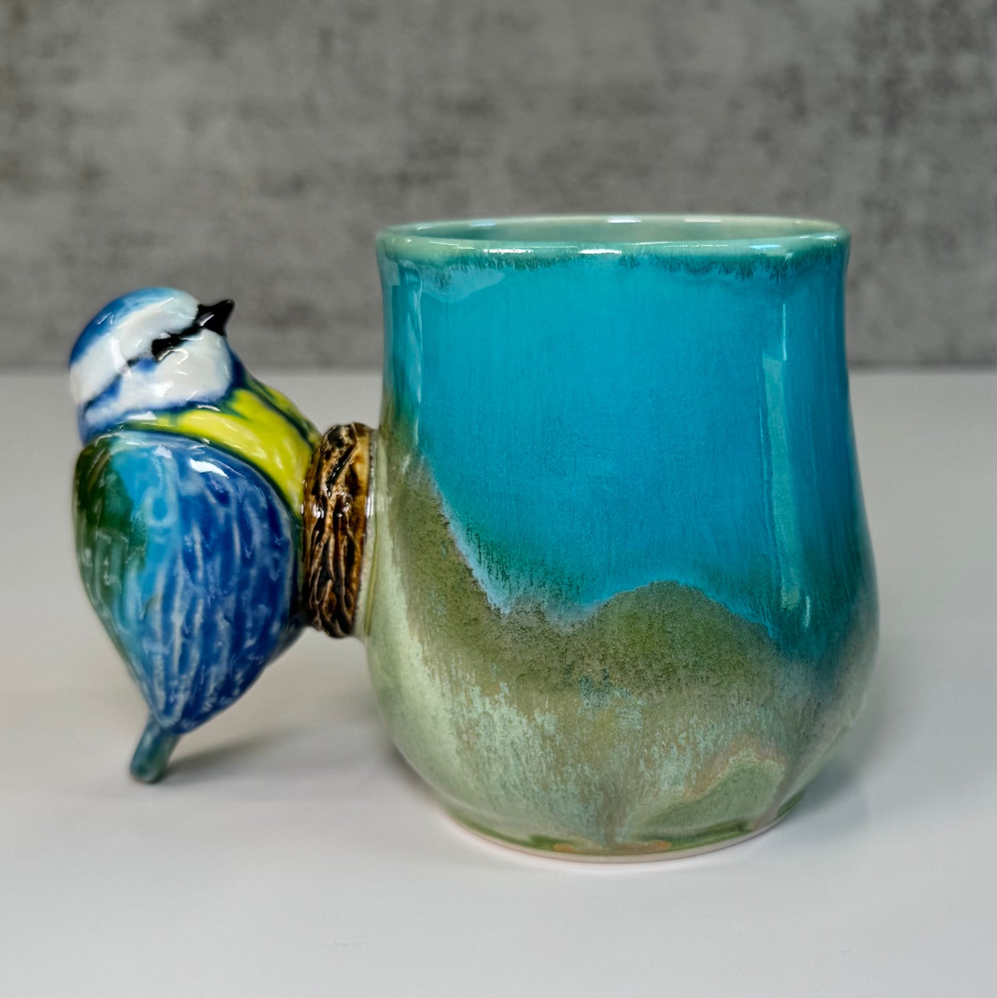 Sculpted bird cup - Stoneware - Discounted