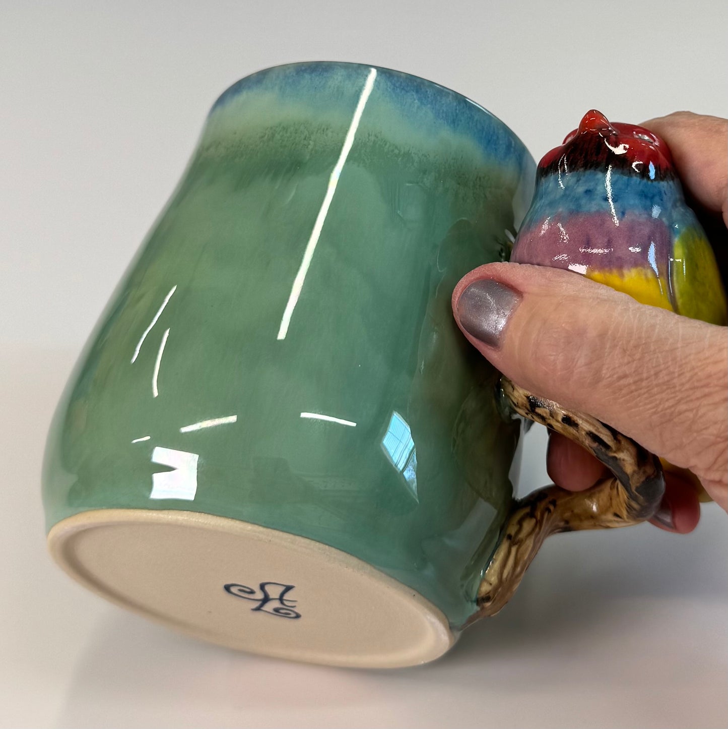 16 Sculpted bird cup - Stoneware