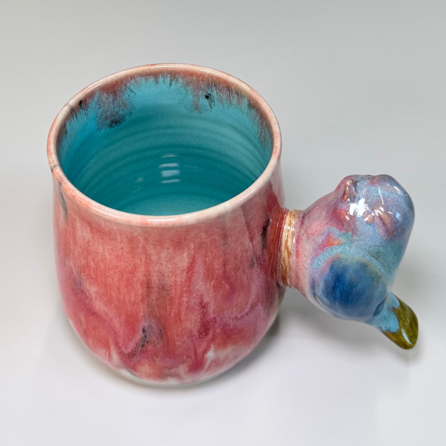 14 Sculpted bird cup - Stoneware