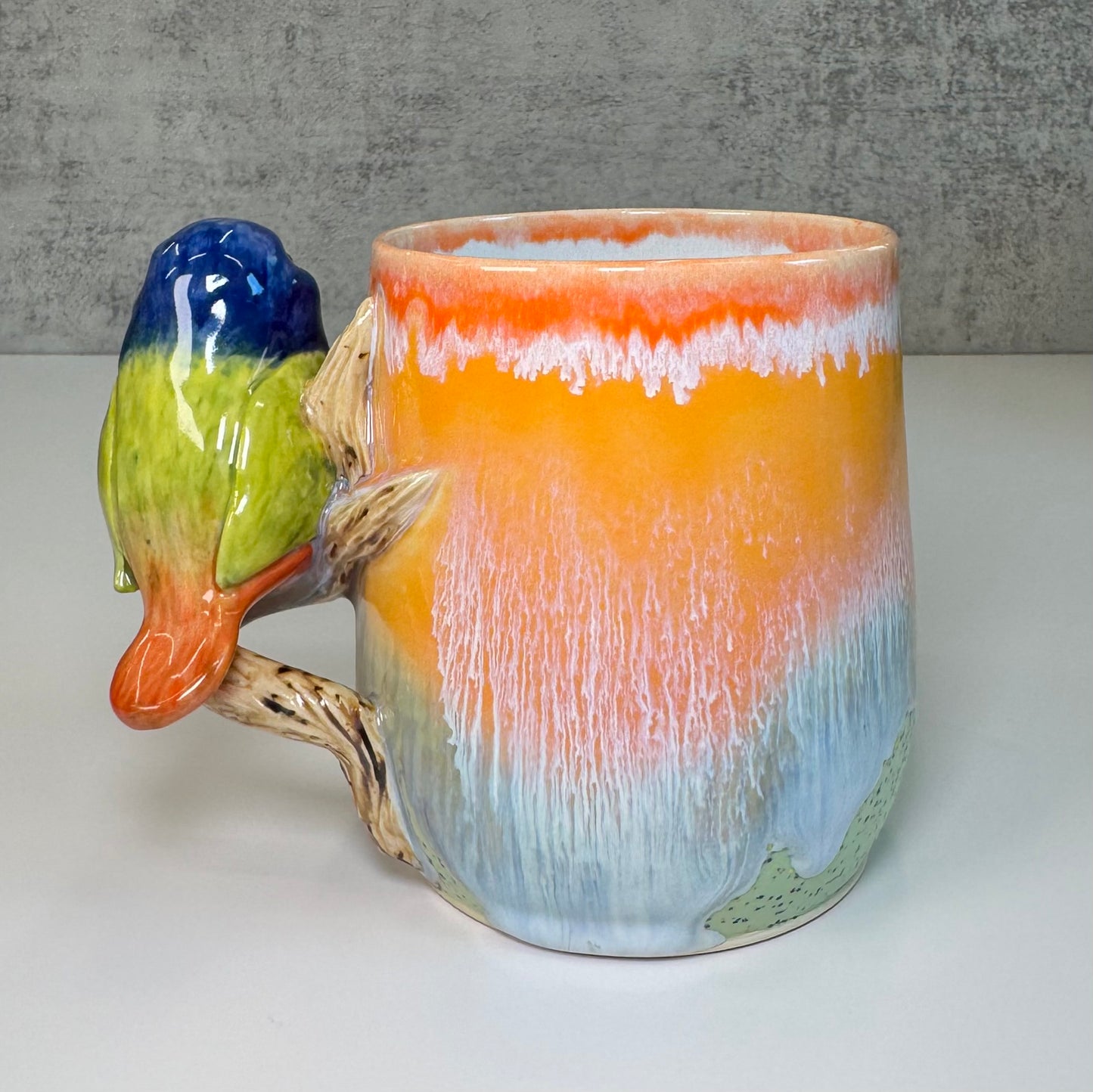 Sculpted bird cup - Stoneware - Discounted