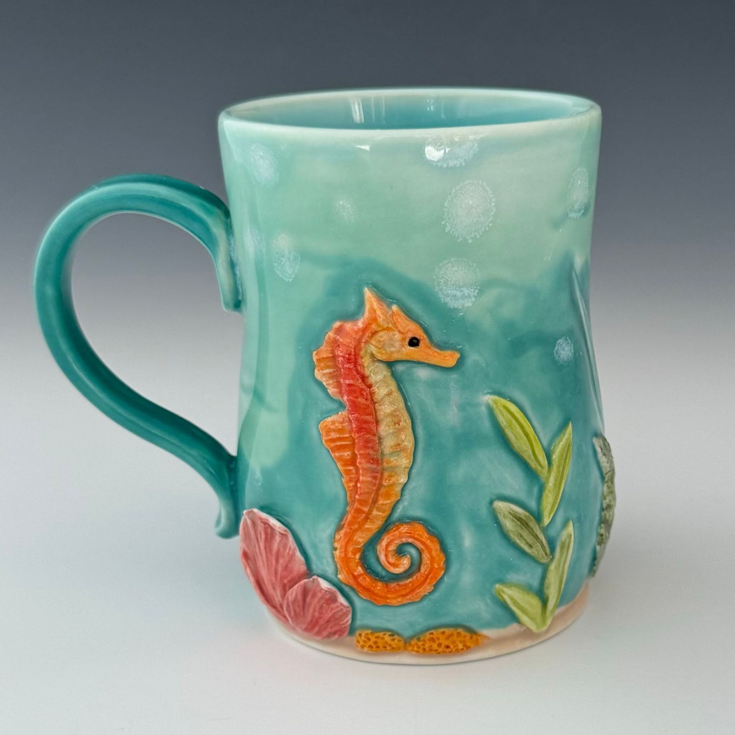 Z Porcelain Sea Turtle Sculpted Mug