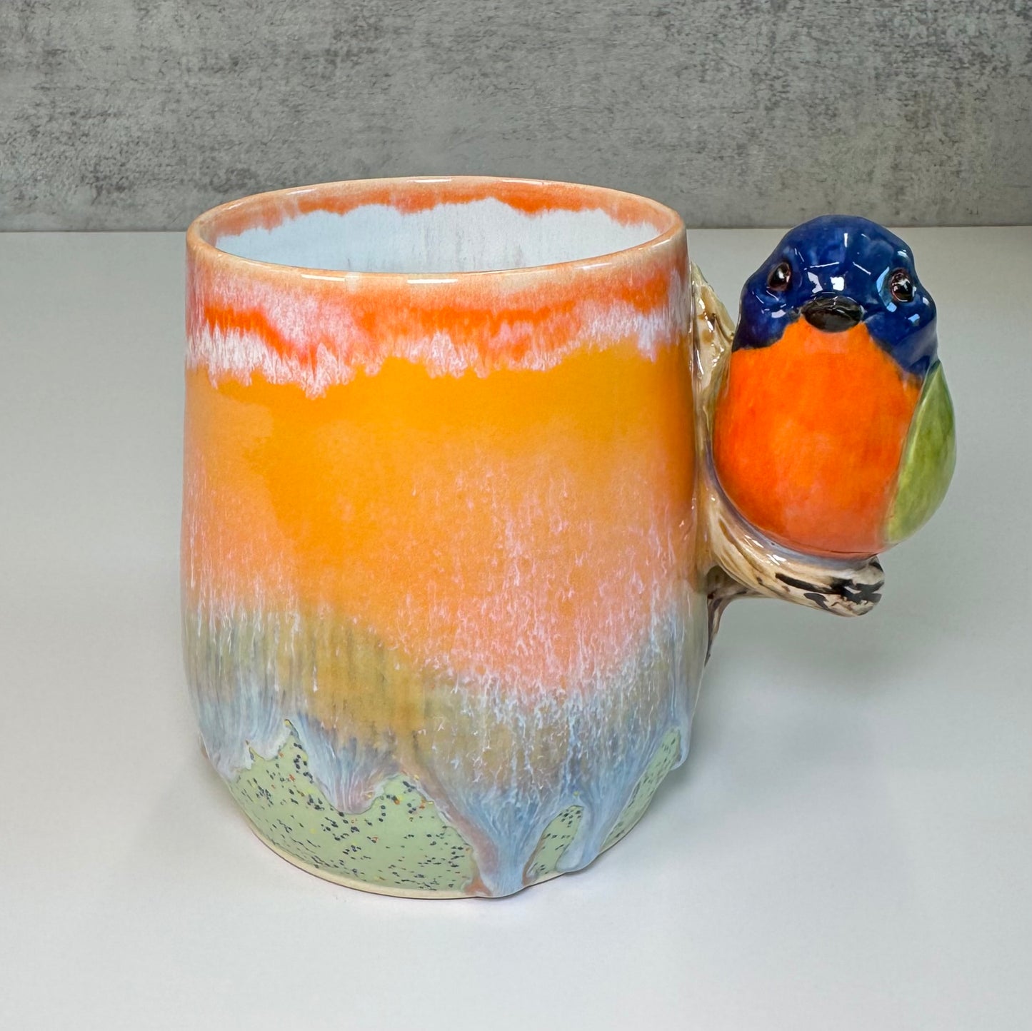 Sculpted bird cup - Stoneware - Discounted