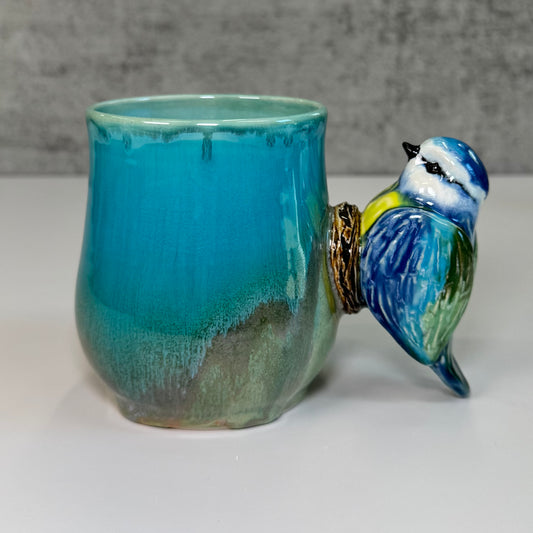 Sculpted bird cup - Stoneware - Discounted
