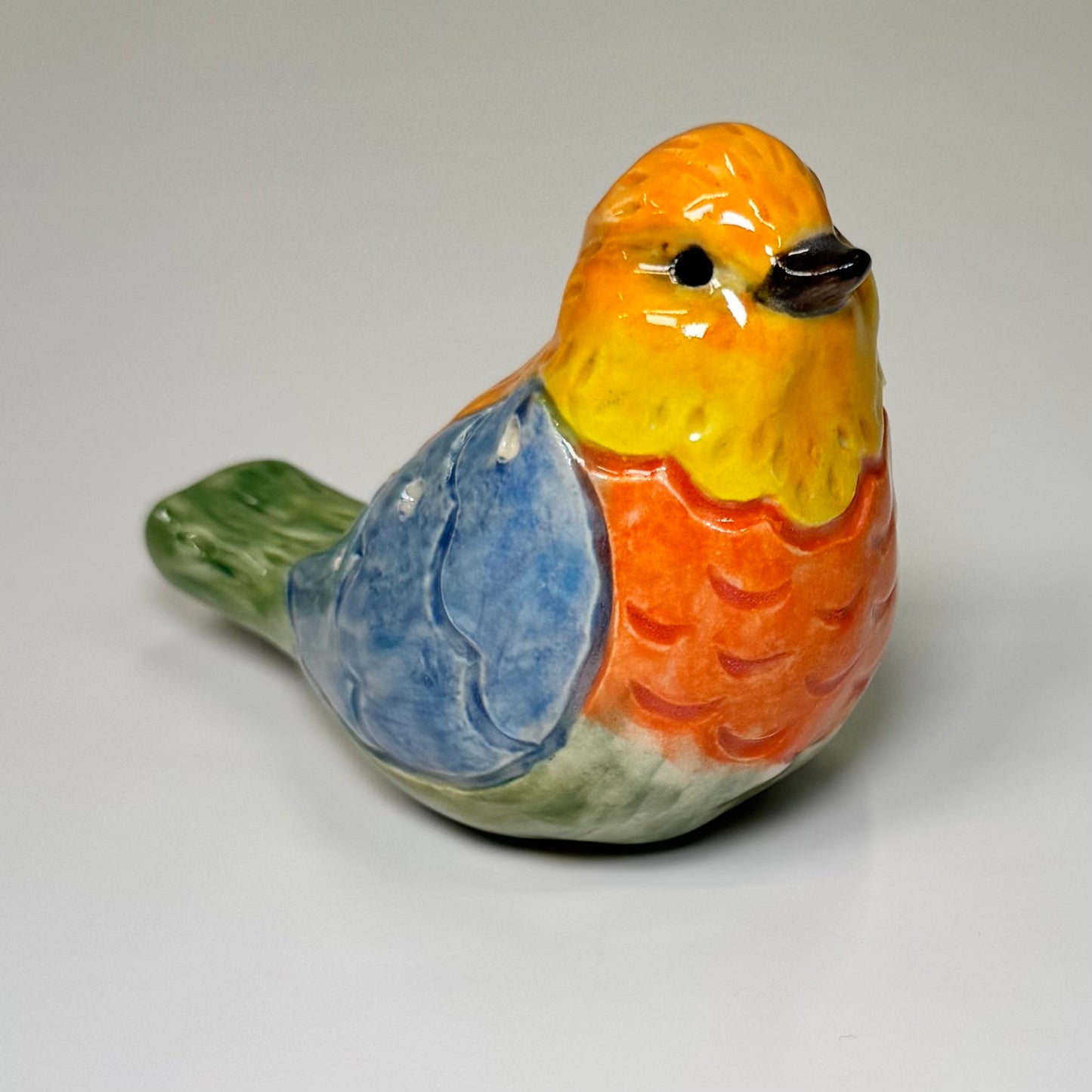 13 Sculpted bird ocarina - Stoneware