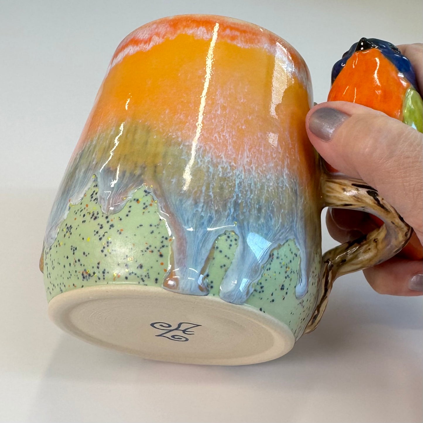 Sculpted bird cup - Stoneware - Discounted