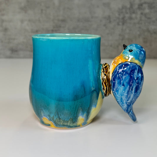 18 Sculpted bird cup - Stoneware