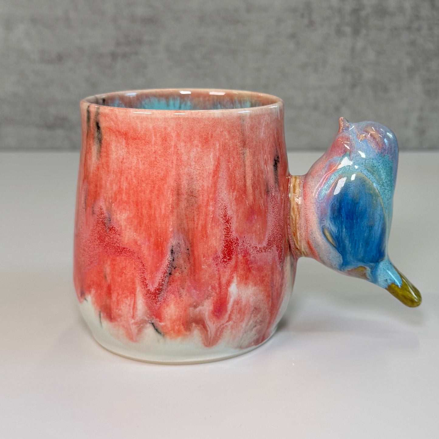 14 Sculpted bird cup - Stoneware