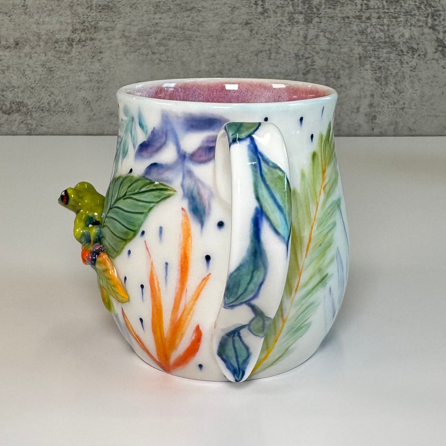 Sculpted Red-eyed Tree Frog Mug - Porcelain