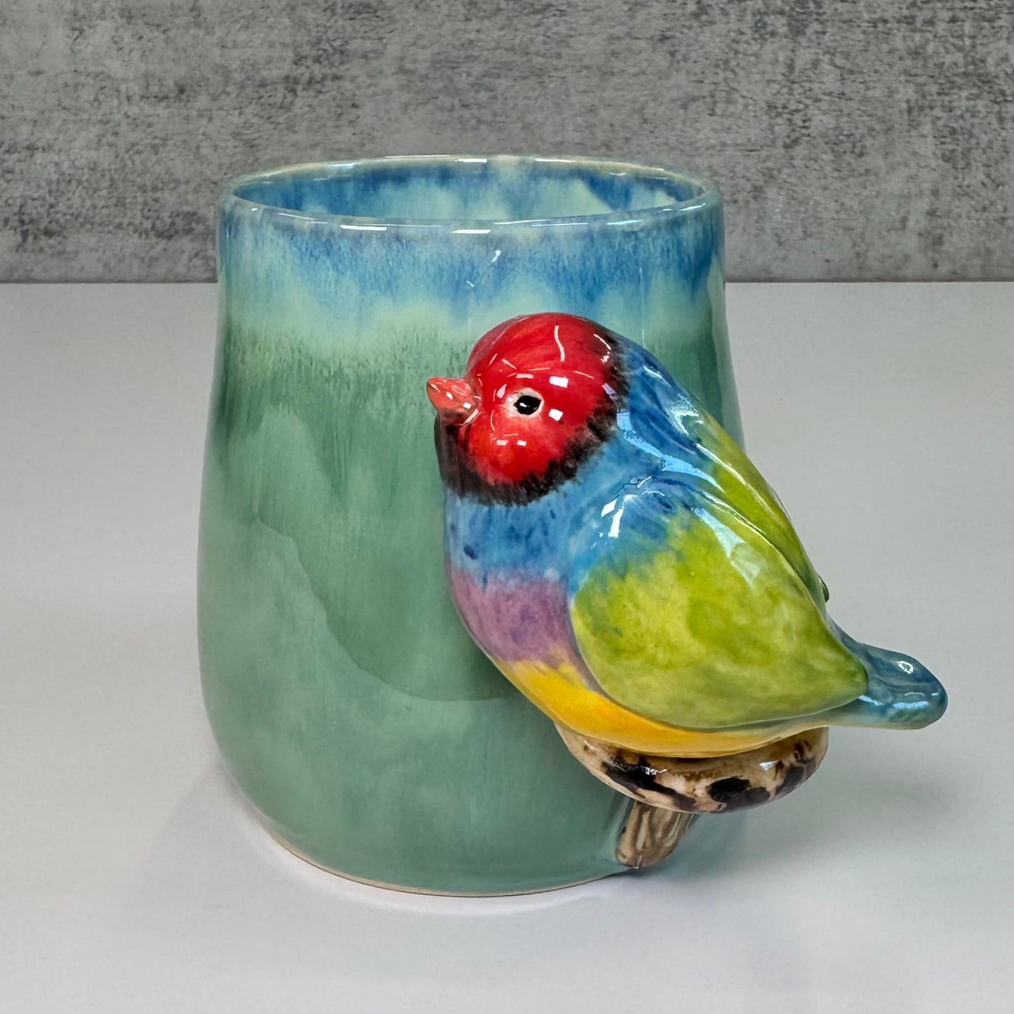 16 Sculpted bird cup - Stoneware