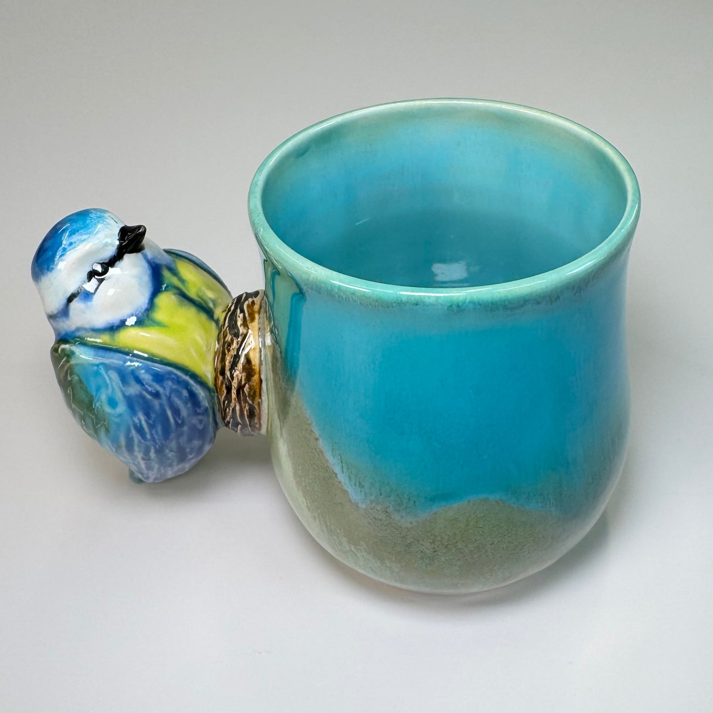 Sculpted bird cup - Stoneware - Discounted