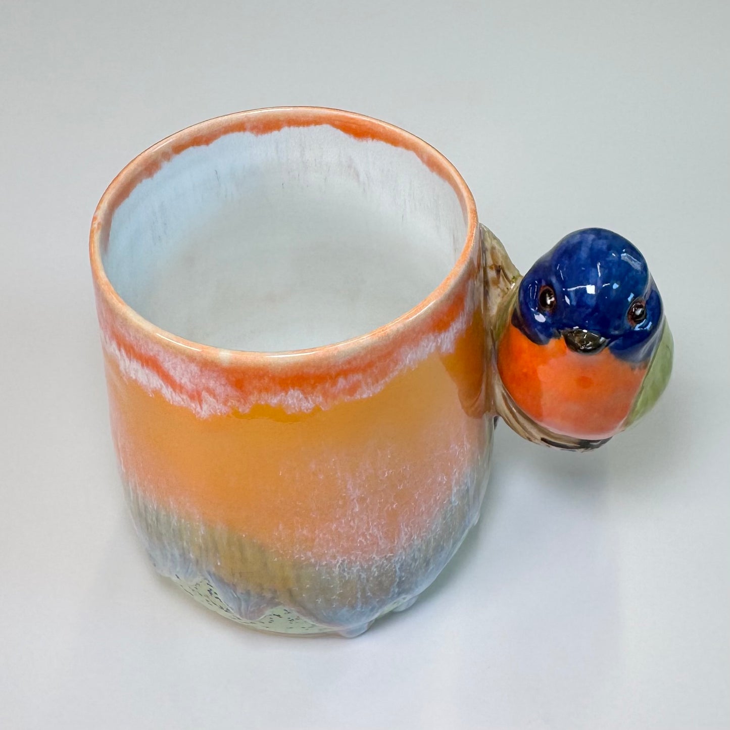 Sculpted bird cup - Stoneware - Discounted